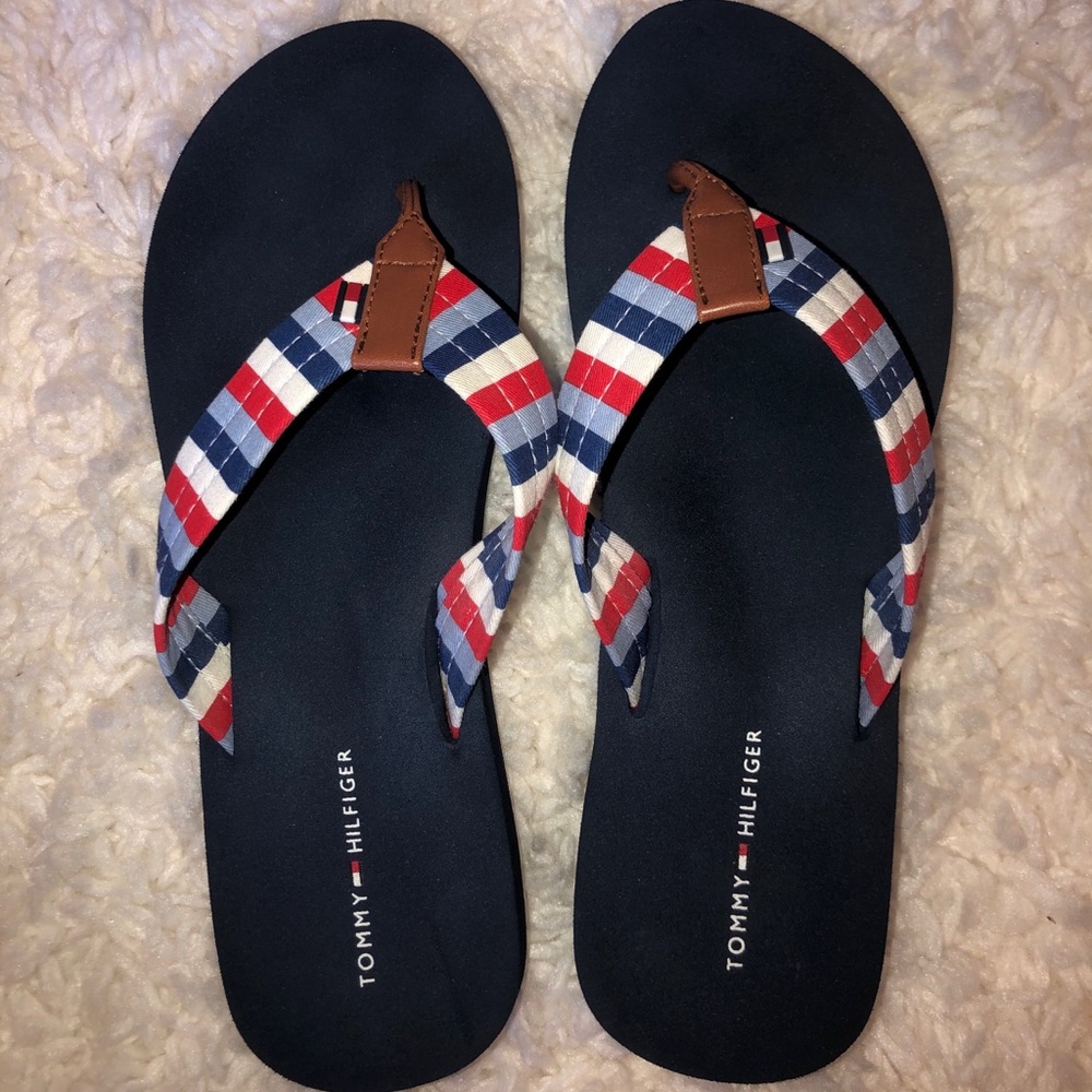 Tommy Hilfiger Flip Flops in Navy with Stripes